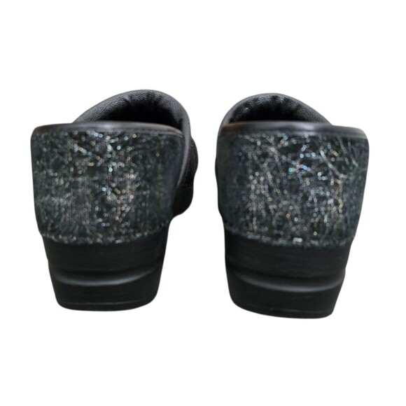 Sanita Clog Shoes Womens Size EU 38 US Size 7 - 7.5 Black Silver Suede - Picture 7 of 9